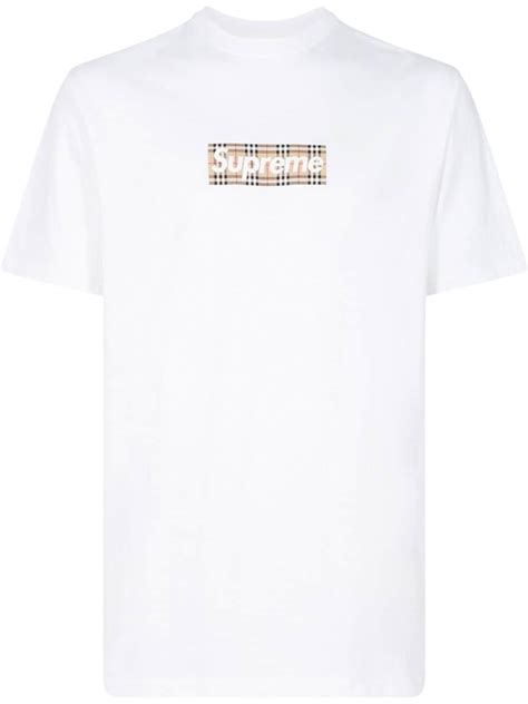 supreme burberry box logo t shirt|supreme x burberry goat.